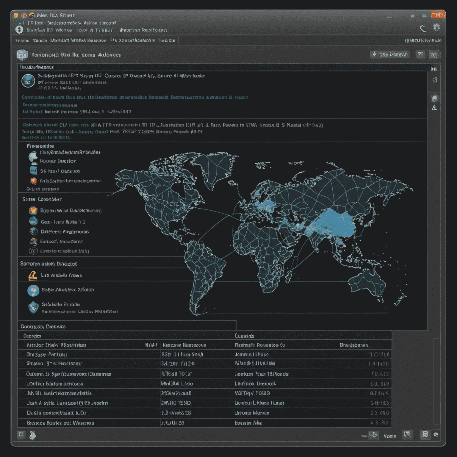 Interface d'Advanced IP Scanner montrant un scan de réseau en cours avec une liste de périphériques détectés, leurs adresses IP et noms d'hôte