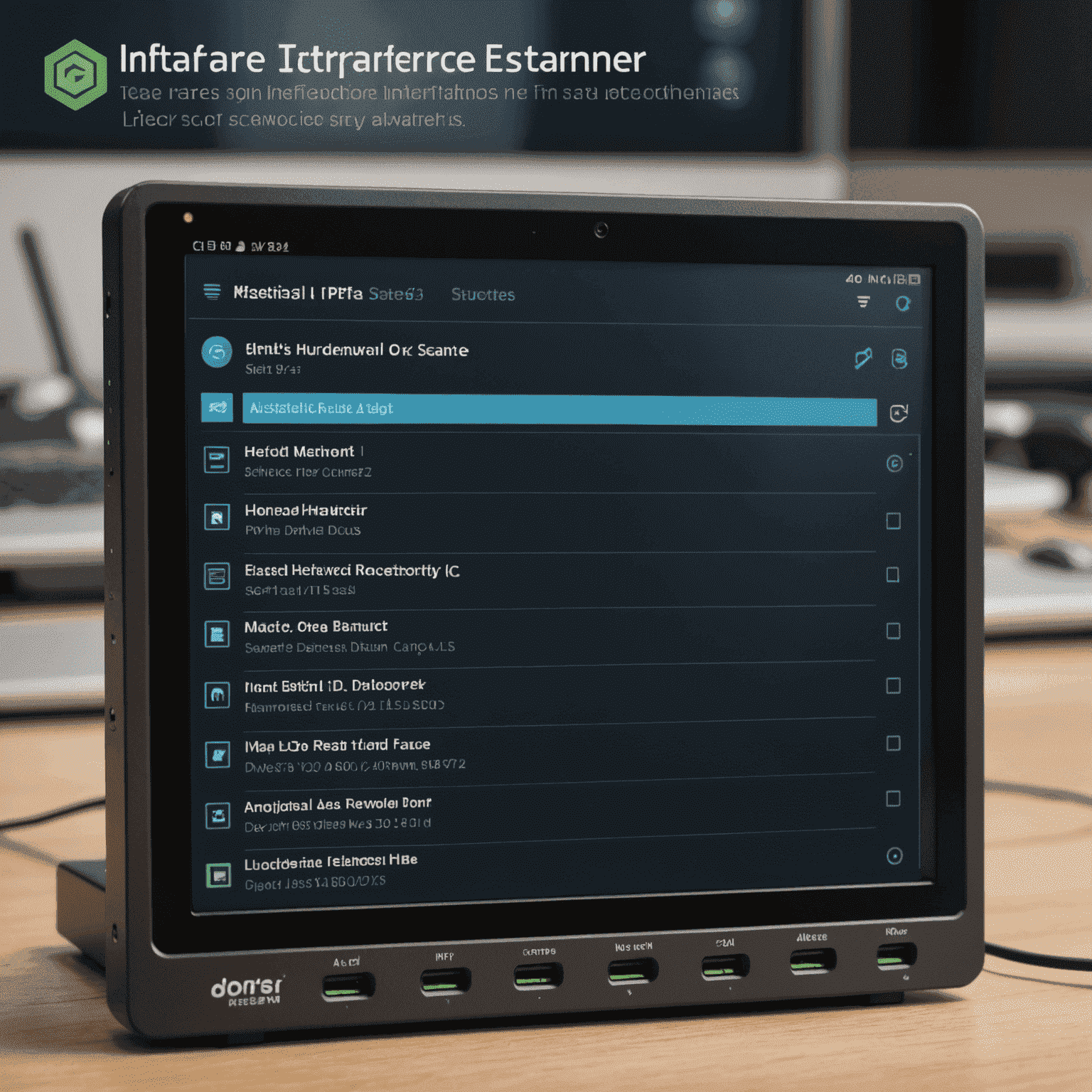 Interface d'Advanced IP Scanner montrant une liste d'appareils détectés sur un réseau, avec leurs adresses IP, noms d'hôte et statuts